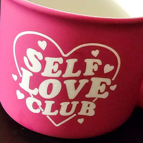 Self Love Club Hot Pink Soft Touch Mug 18oz Size New With Tags - Picture 8 of 8